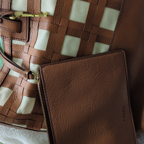 Fossil Rachel tote bag Leather and Canvas - Picture 2 of 10